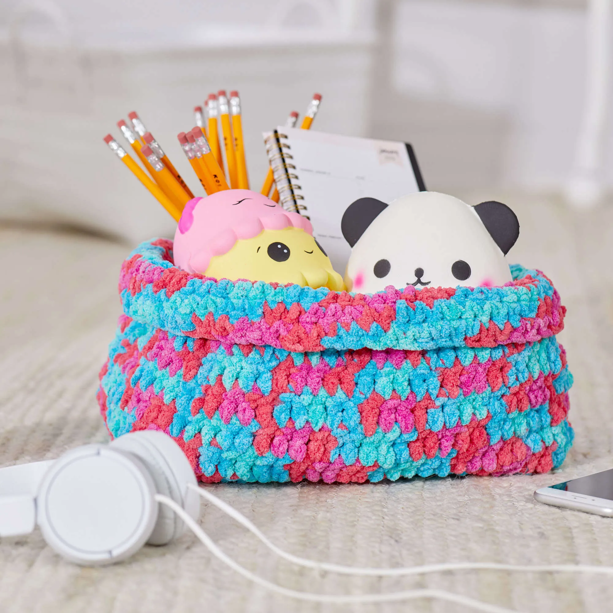 Red Heart Crochet Stash Basket