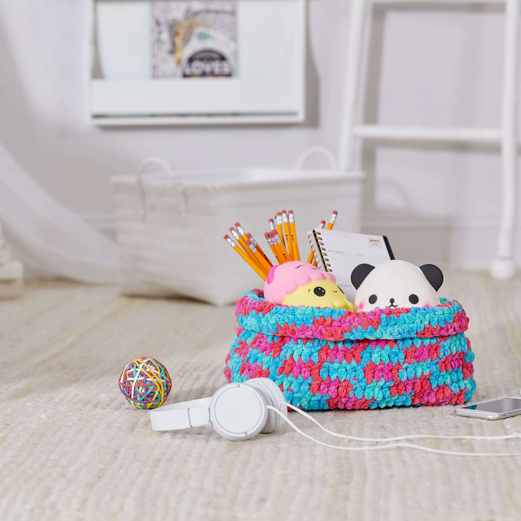 Red Heart Crochet Stash Basket