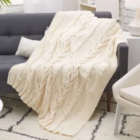 Red Heart Knit Luxurious Cabled Throw