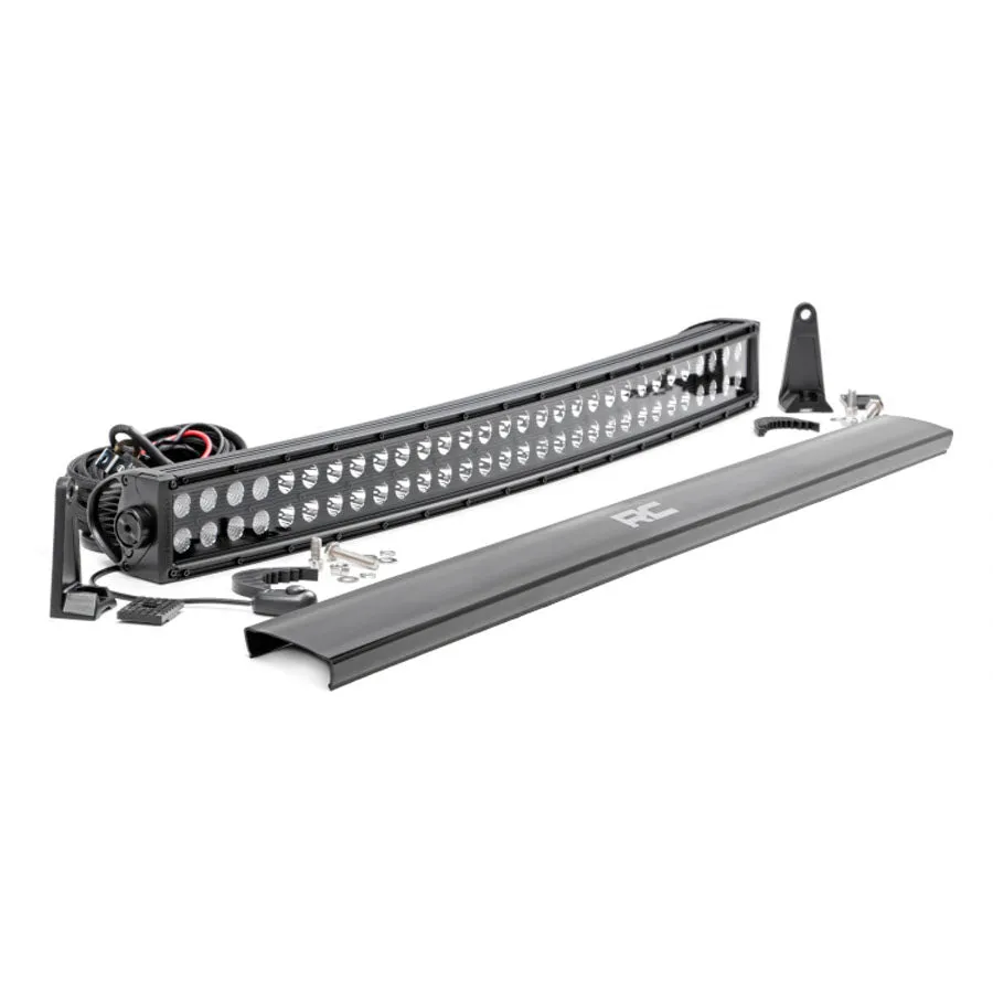Rough Country Black Series LED Light Bar 30" Curved Dual Row | Universal