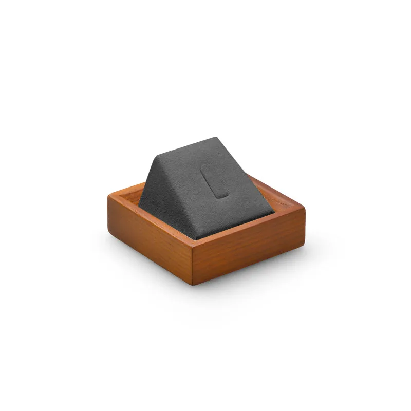Solid Wood Dark Gray Microfiber Window Counter Jewelry Display Props TT026