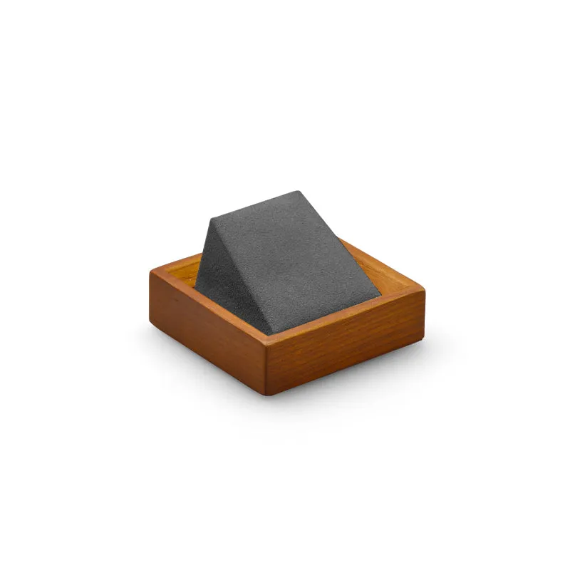 Solid Wood Dark Gray Microfiber Window Counter Jewelry Display Props TT026