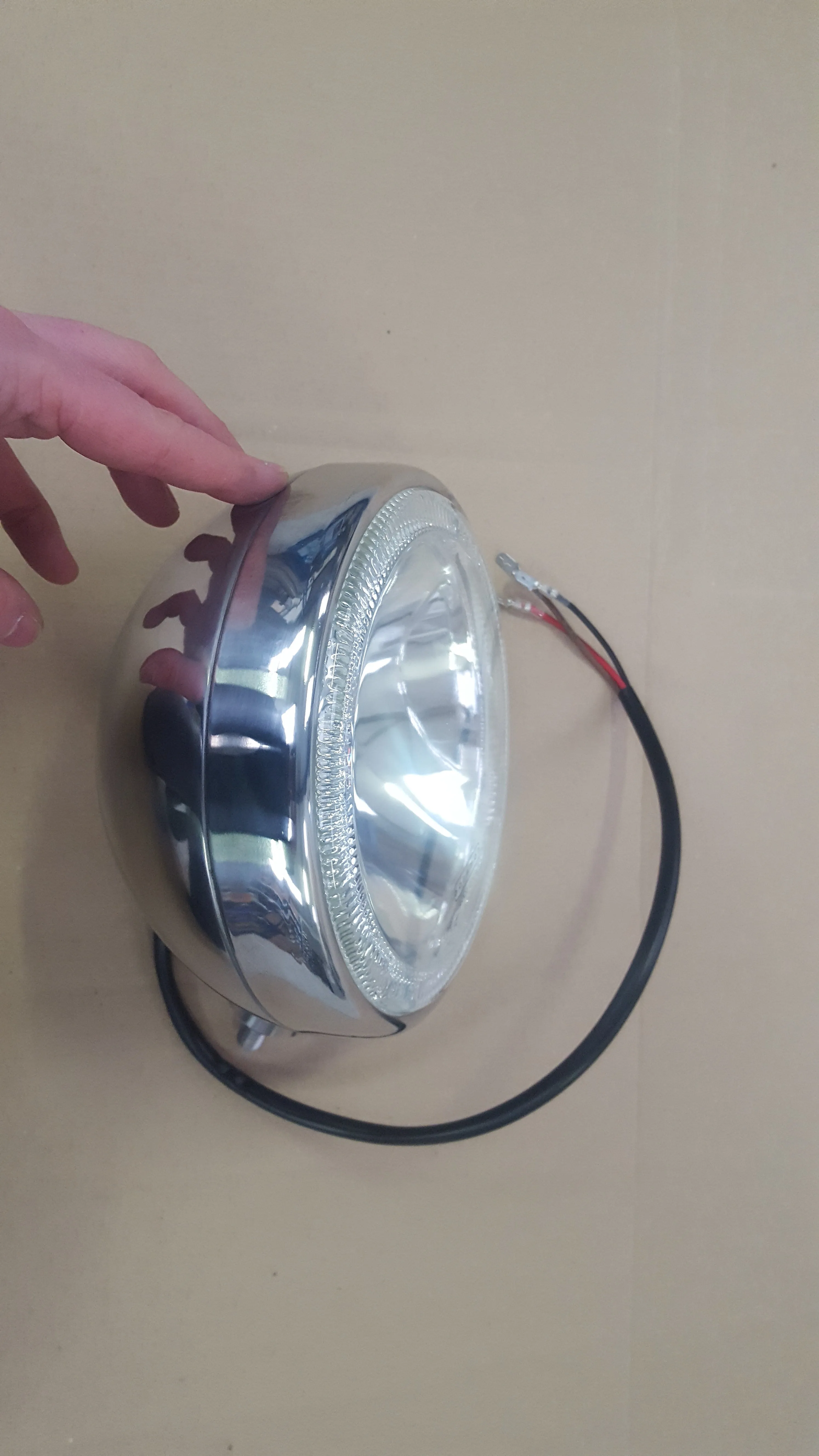 Stainless Steel Spot Lamp with LED Angel Eye Halo Ring / 12V
