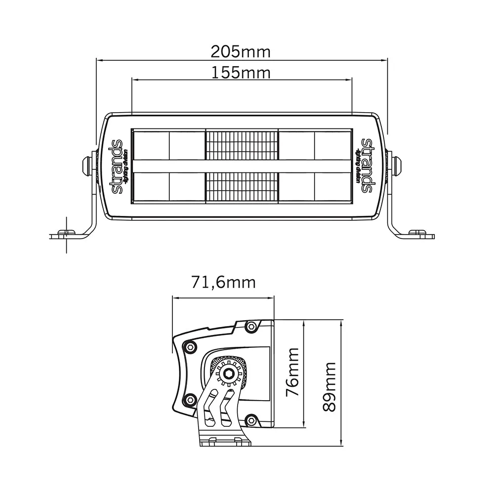 Strands Outlaw UDX LED Light Bar / 8"