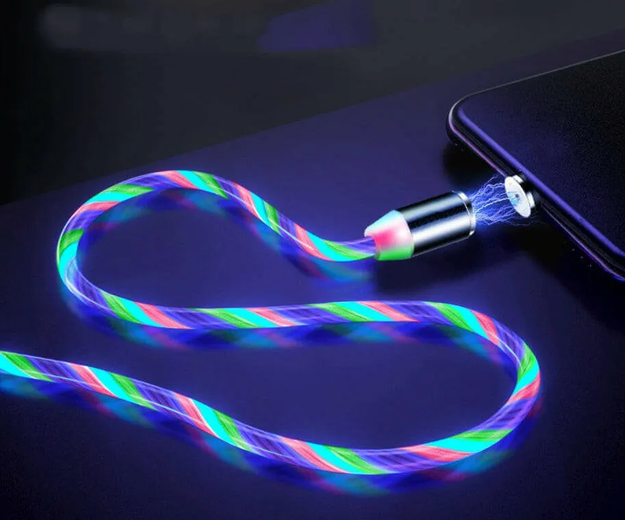 Tangle-Free Magnetic LED Charging Cable for All Devices