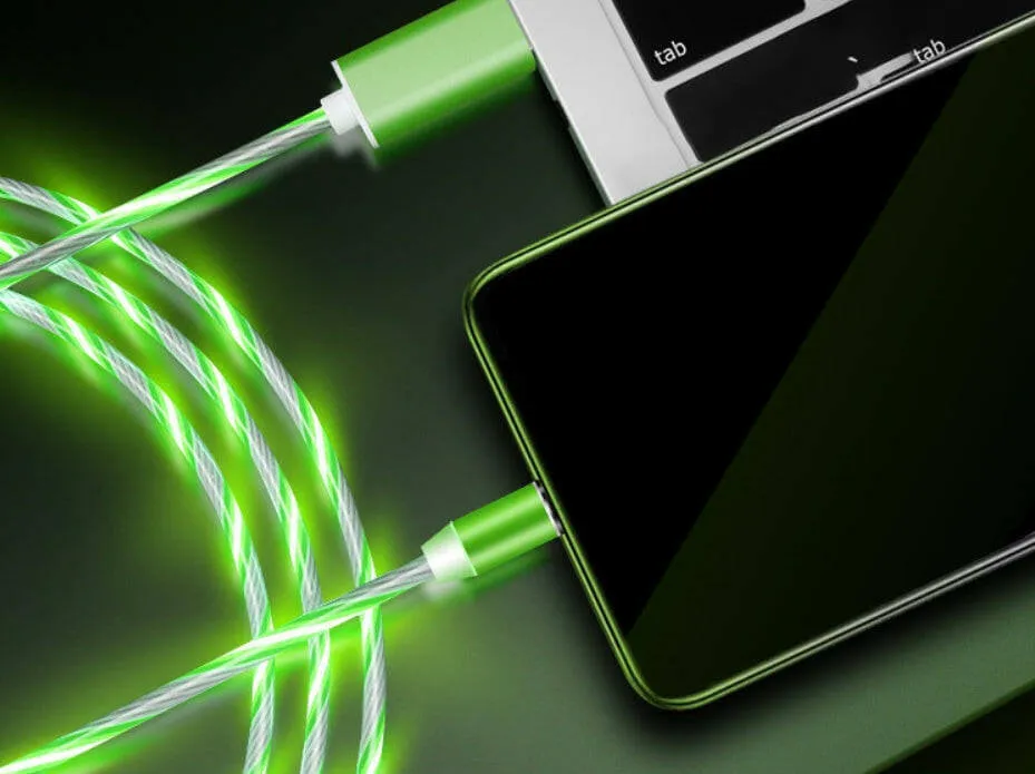Tangle-Free Magnetic LED Charging Cable for All Devices