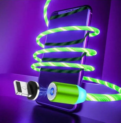 Tangle-Free Magnetic LED Charging Cable for All Devices