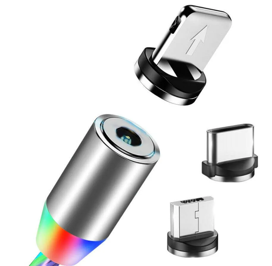 Tangle-Free Magnetic LED Charging Cable for All Devices