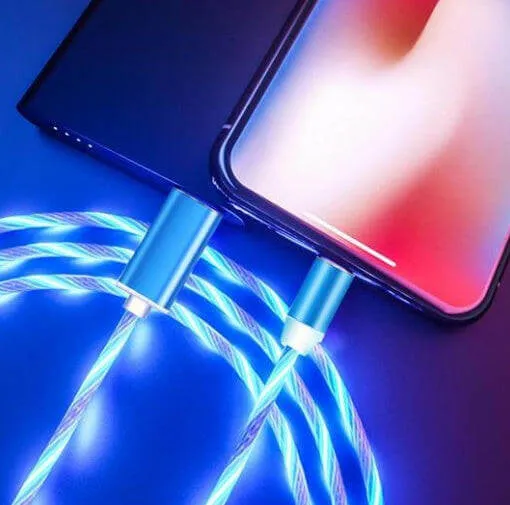 Tangle-Free Magnetic LED Charging Cable for All Devices