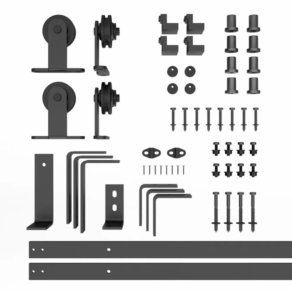 Top Mount Bypass Barn Door Hardware Kit
