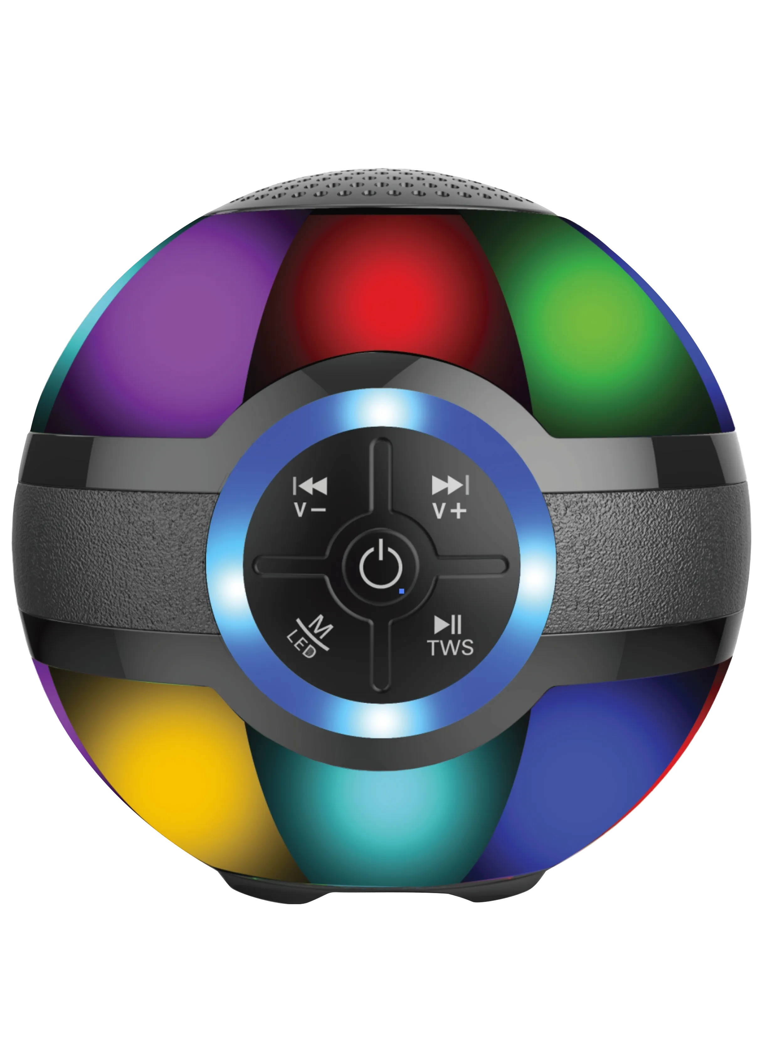 TOPTECH BRAZE-4 Portable 3" Bluetooth Speaker with 7-Color LED Lights & Powerful Sound
