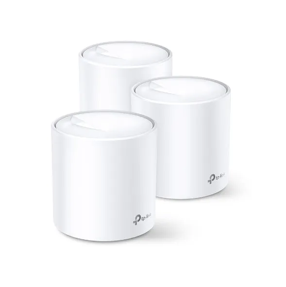 TP-Link Deco X60 (3-pack) AX5400 Whole Home Mesh Wi-Fi 6 System  (WIFI6) / Up to 650sqm Coverage / WPA3 / TP-Link Homecare / OFDMA / MU-MIMO (3.20V)