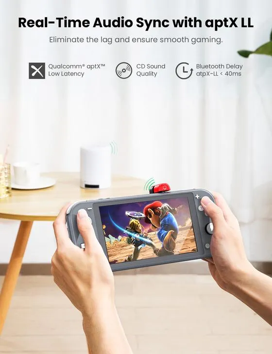 UGREEN Bluetooth 5.0 Transmitter Compatible for Nintendo Switch Audio Adapter