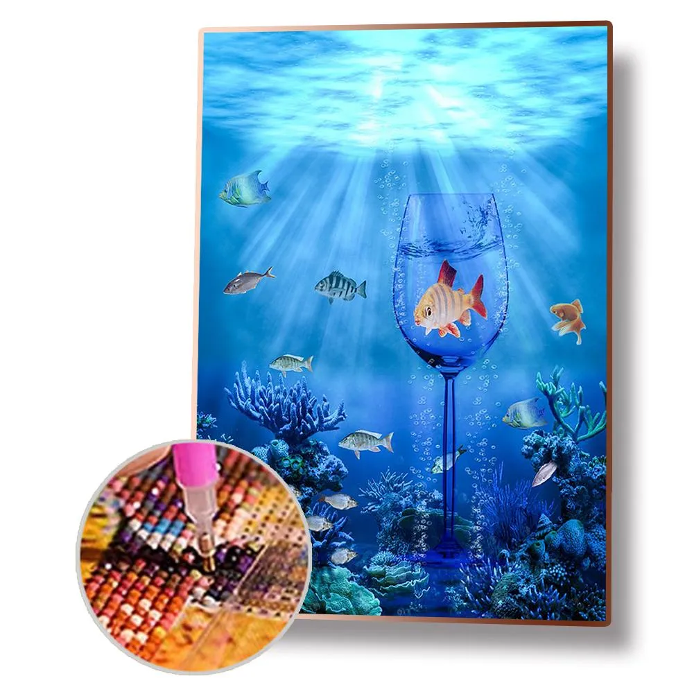 Underwater World - Full Round Diamond - 30x40CM