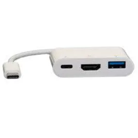 USB C to 3.5mm Adapter Cable for connecting headsets, 5 inch, White