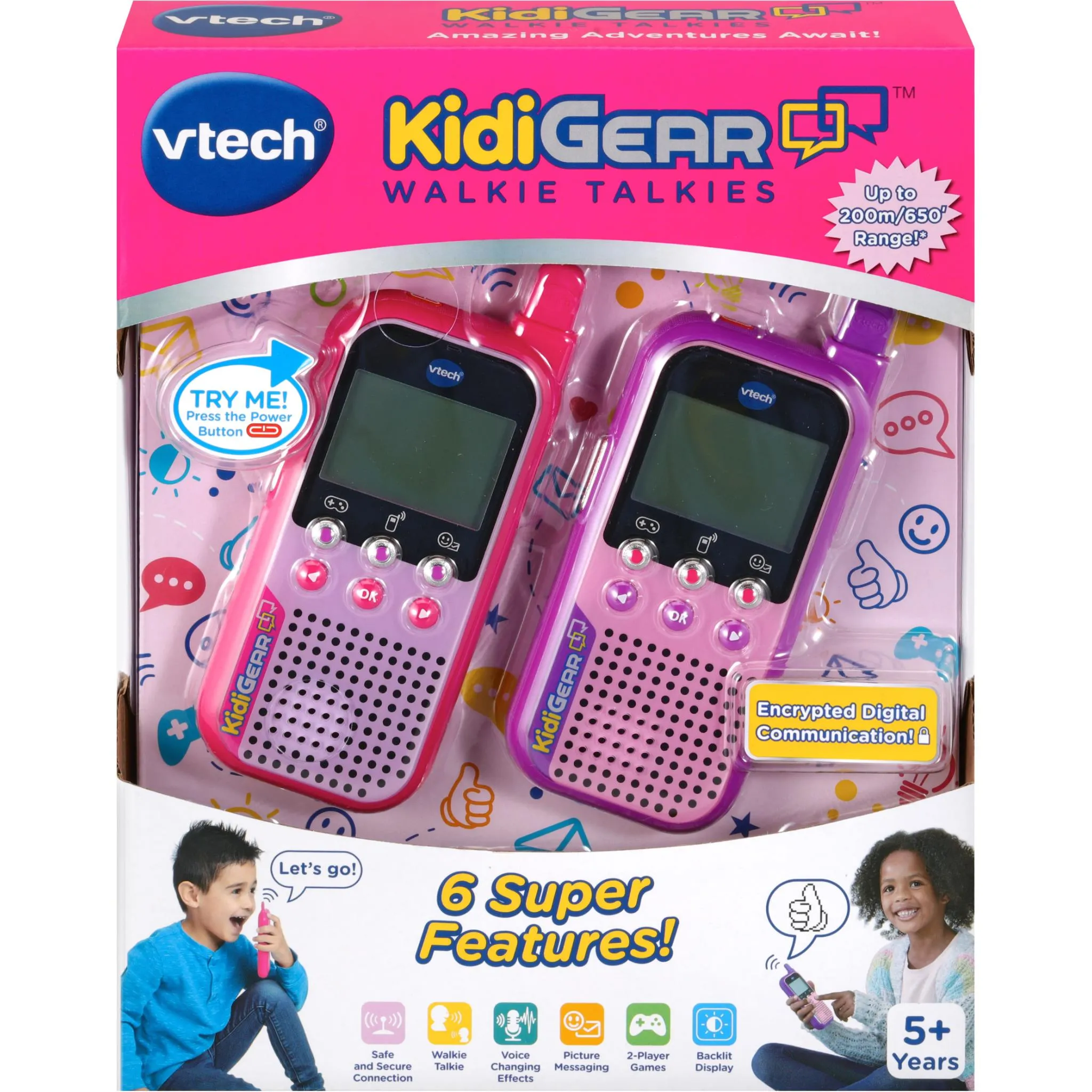 Vtech KidiGear Walkie Talkie 2 Pack (Pink)