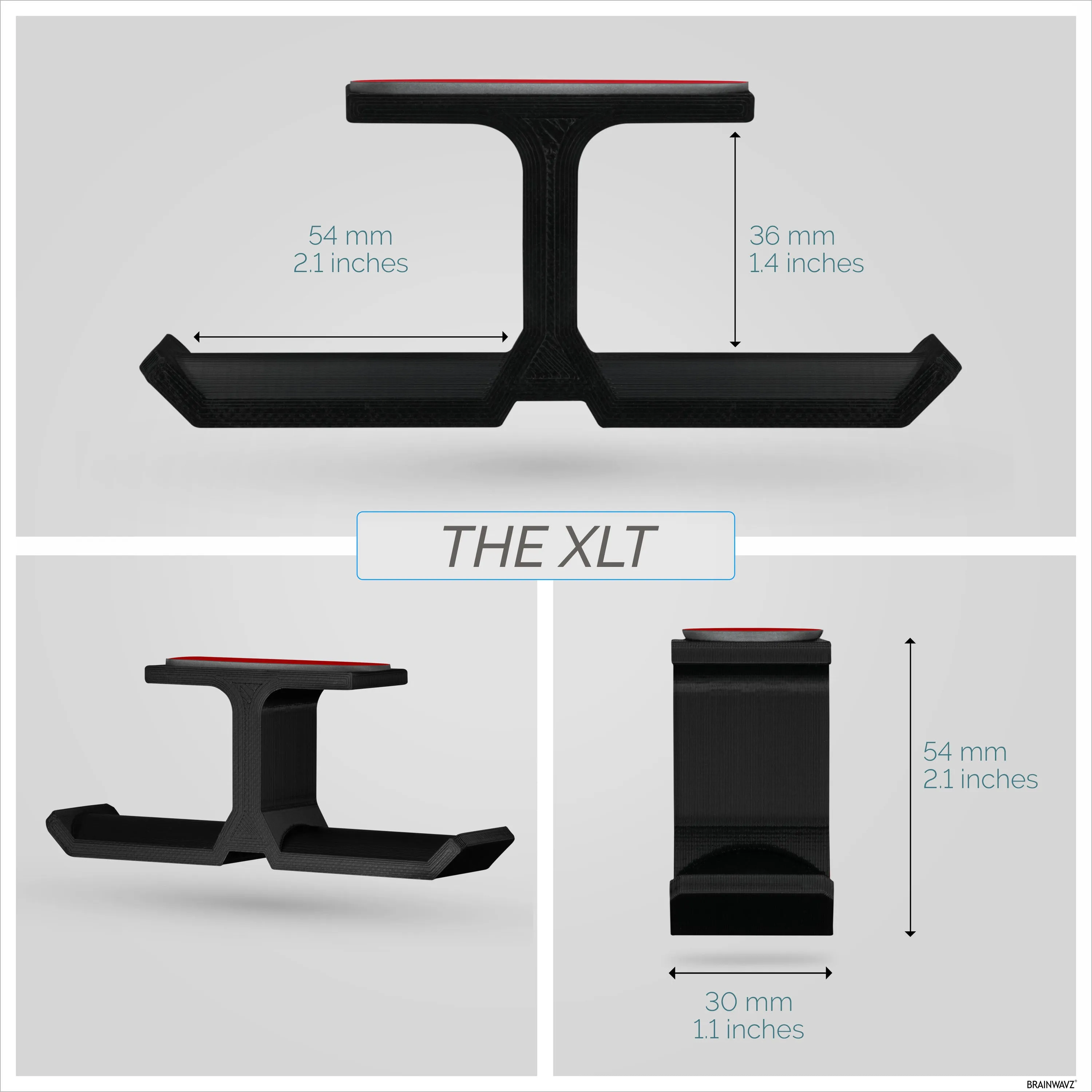 XLT - Under Desk Dual Headphone Hanger Holder
