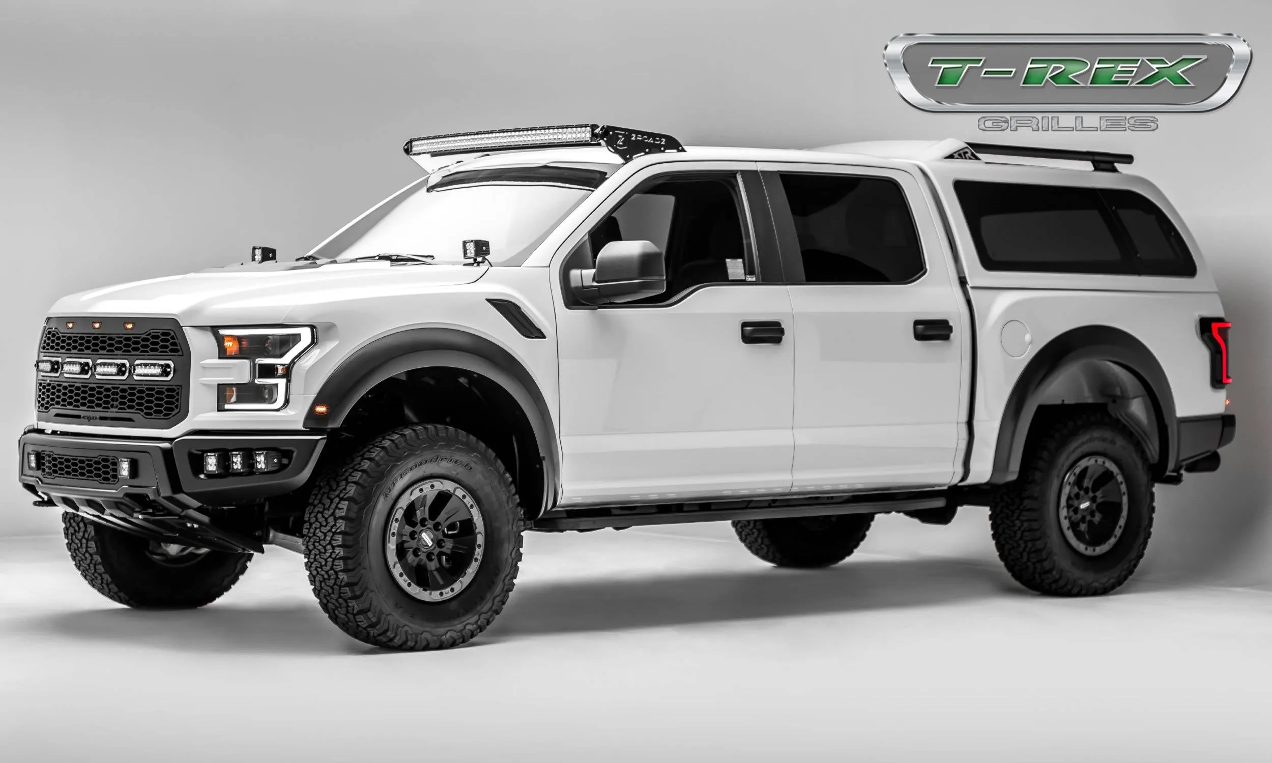 ZROADZ T-Rex Revolver Front Grille & LED Light Bars - 2017  Raptor